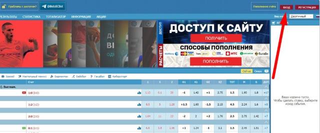 вход на сайт